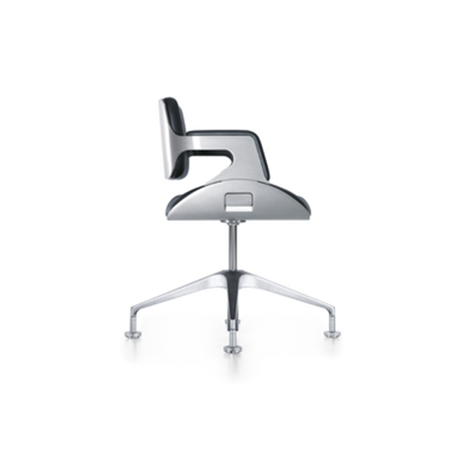 Silver conferentiestoel lage rug
