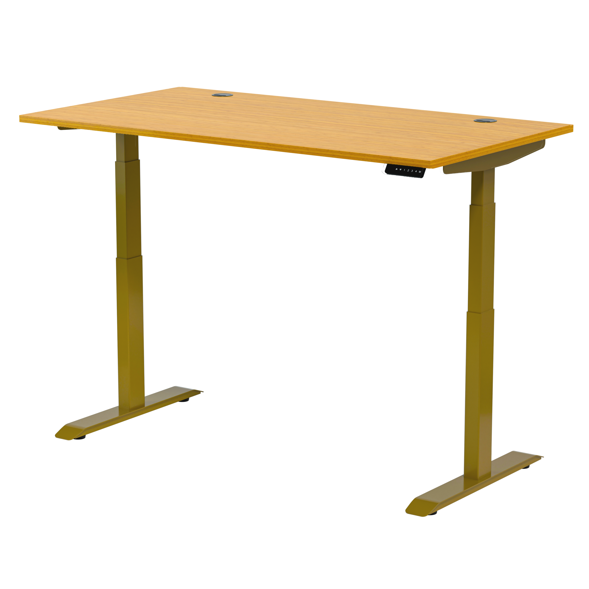 Elektrisch zit-sta bureau Solido Bamboe