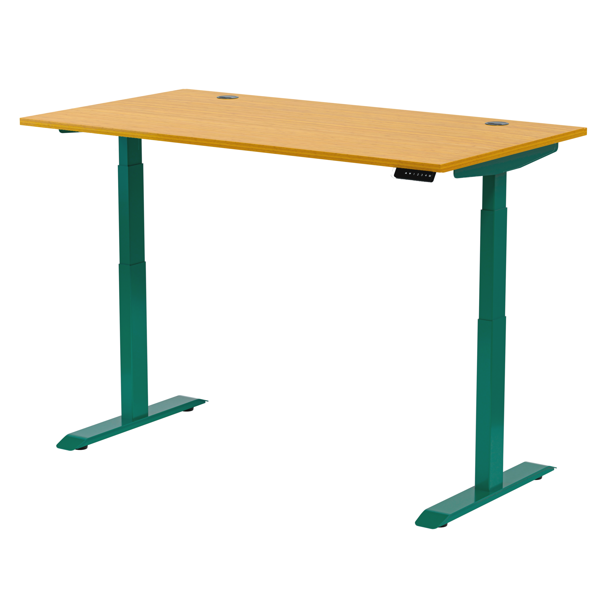 Elektrisch zit-sta bureau Solido Bamboe