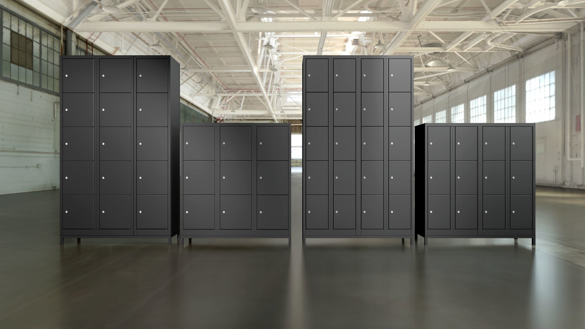 Lockerkast Darkline 3 vakken 1.3