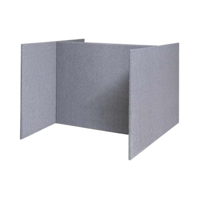 Akoestische scheidingswand H-opstelling hoog