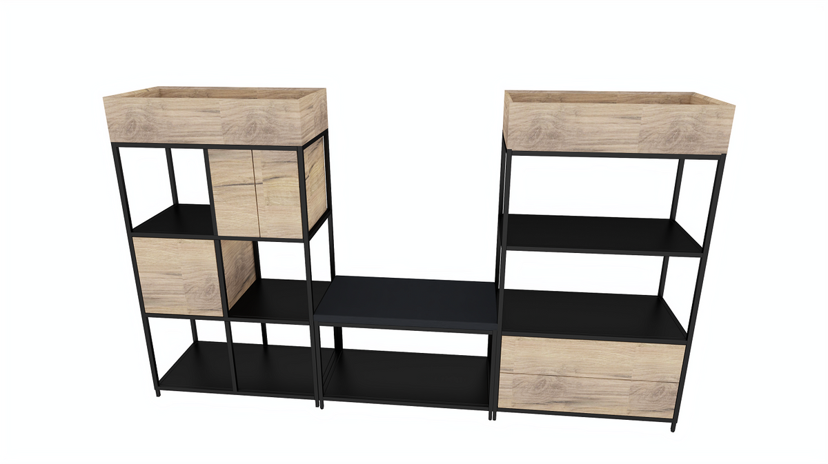 Vakkenkast Modu 12 vaks - 244x119cm