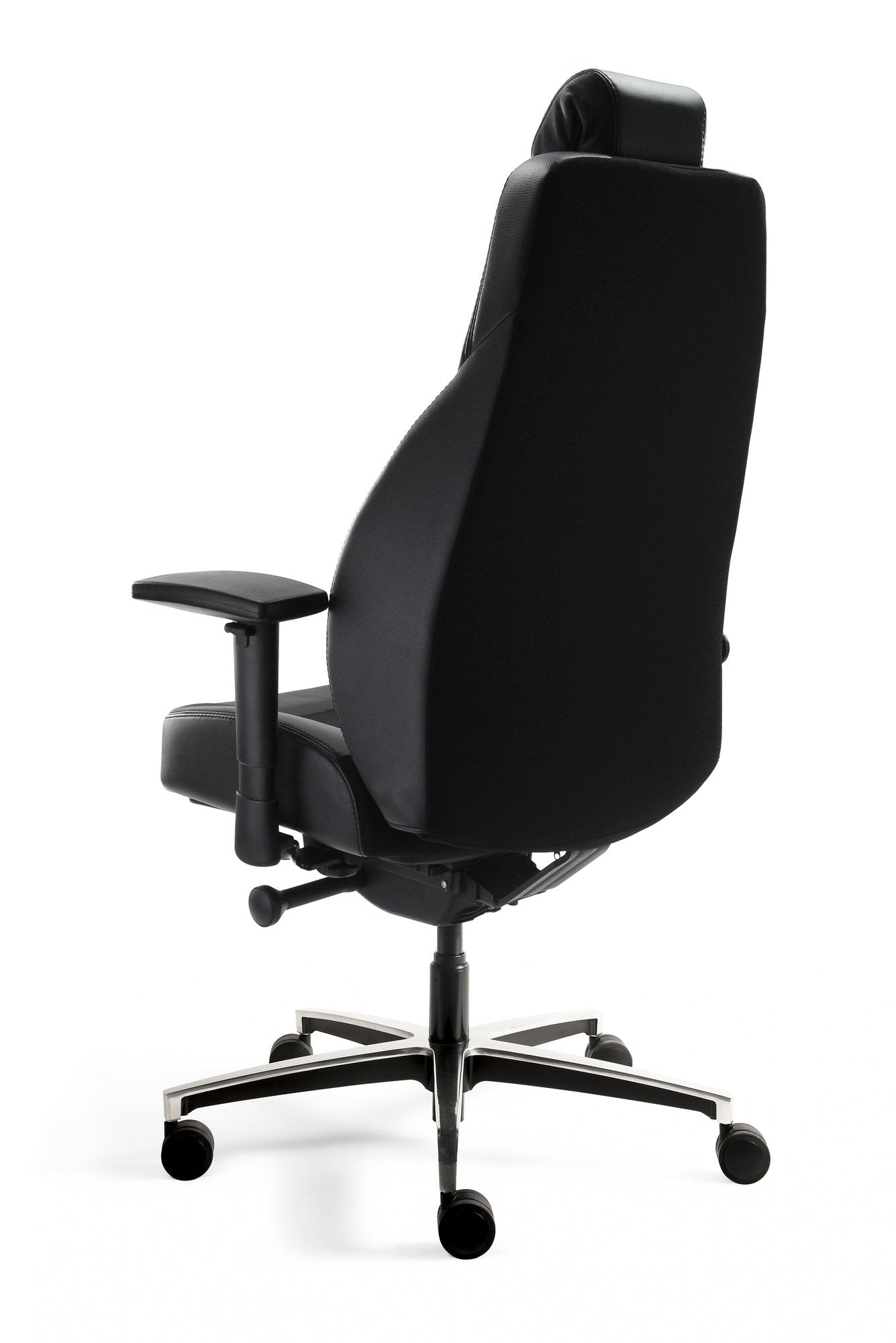 24 uurs bureaustoel half leder