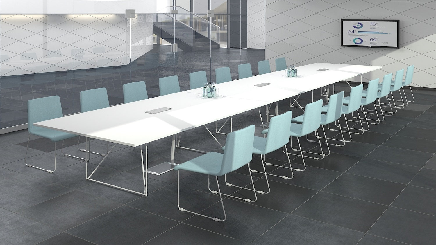 Air vergadertafel 8 stoelen