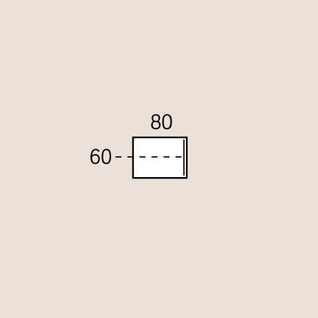 Aanbouwtafel Double-T 60x80cm