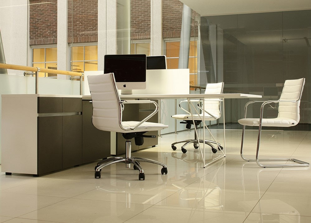 Duo bureautafel AIR met draaideur kast