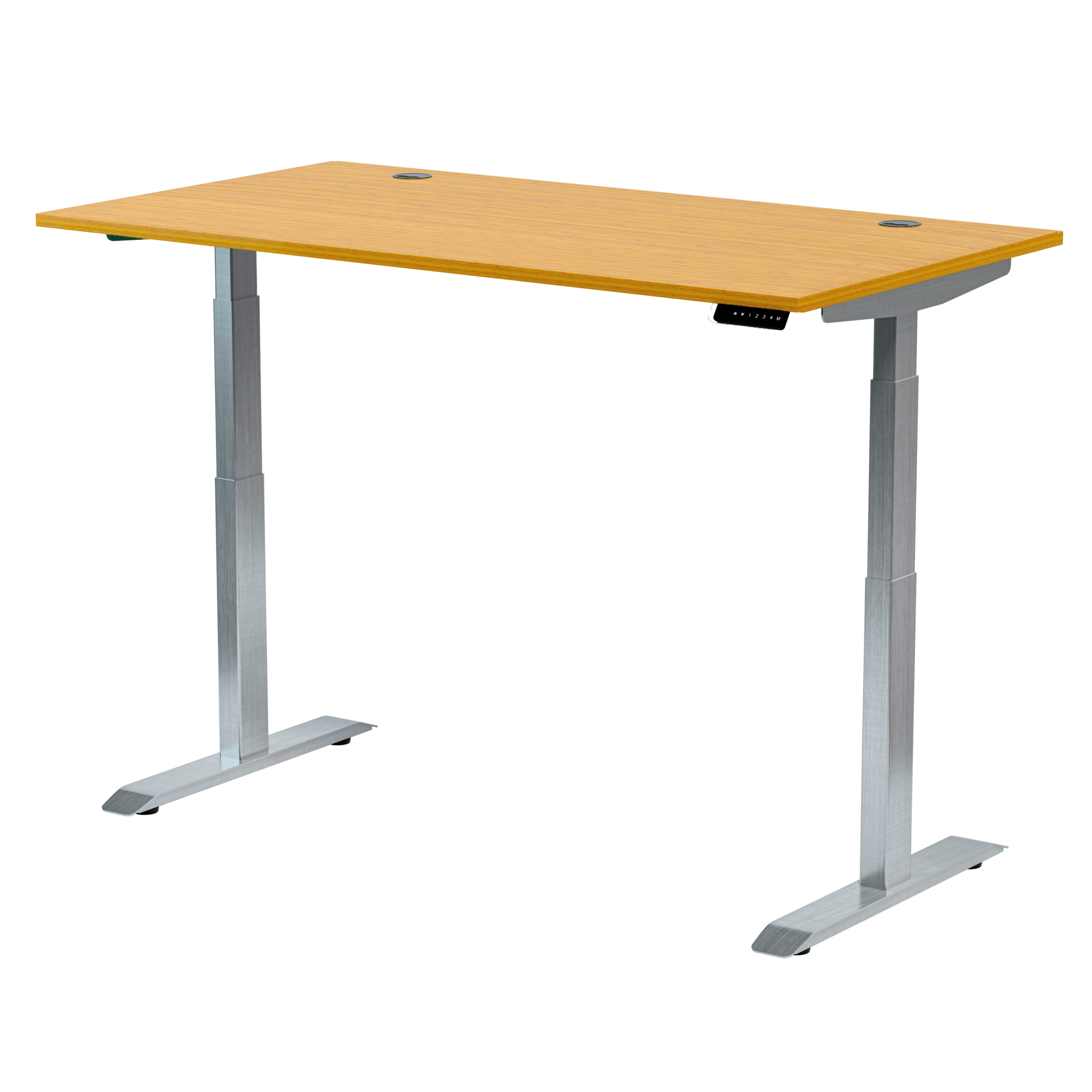 Elektrisch zit-sta bureau Solido Bamboe