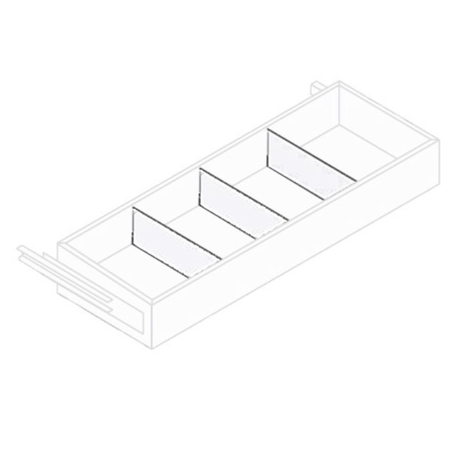 Bisley ladeverdelers t.b.v. uittreklade (3 stuks)