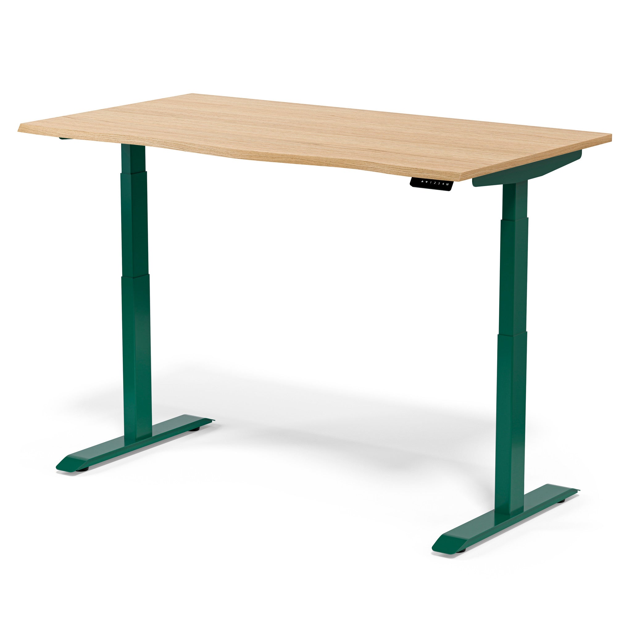 Elektrisch zit-sta bureau Solido massief Eiken