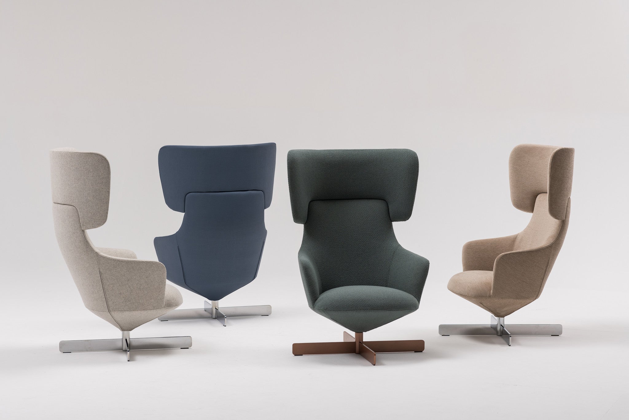 Hendrix XL armstoel hoge rug aluminium