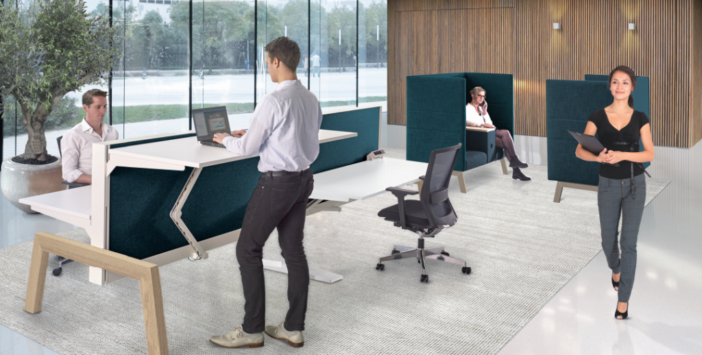 Markant Max Hybrid duo zit-sta bureau