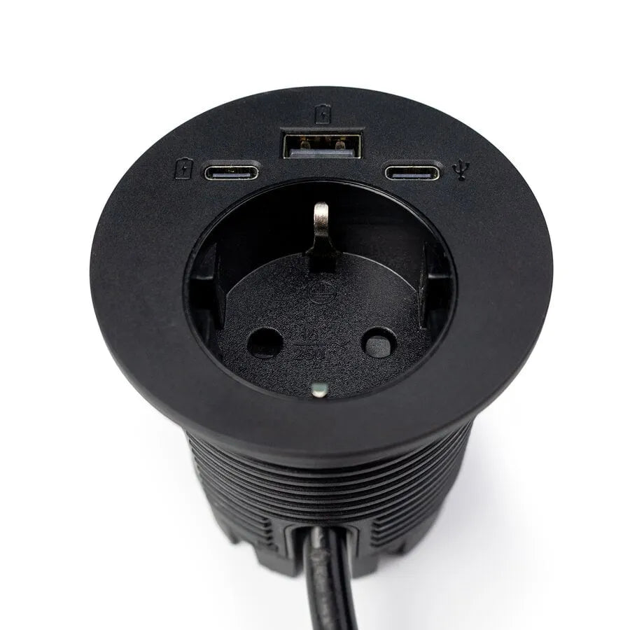 inbouw Power 230V + USB A+C charger en USB-C