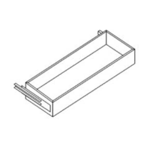 Uittreklade t.b.v. 120cm brede roldeurkast